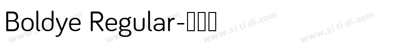 Boldye Regular字体转换